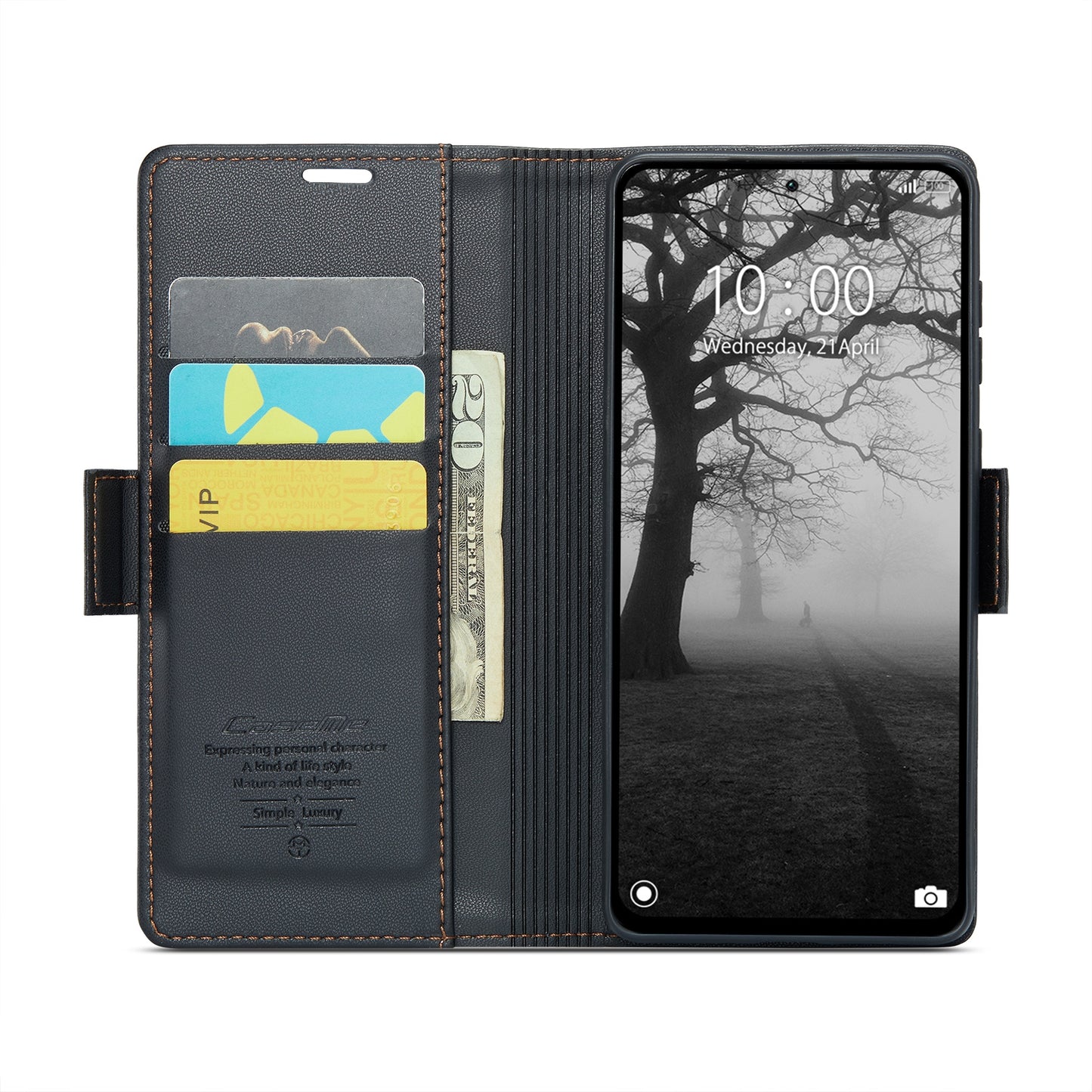 Xiaomi Redmi Note 13 4G Leather Wallet Case - RFID Blocking, Stand Function, Card Slots