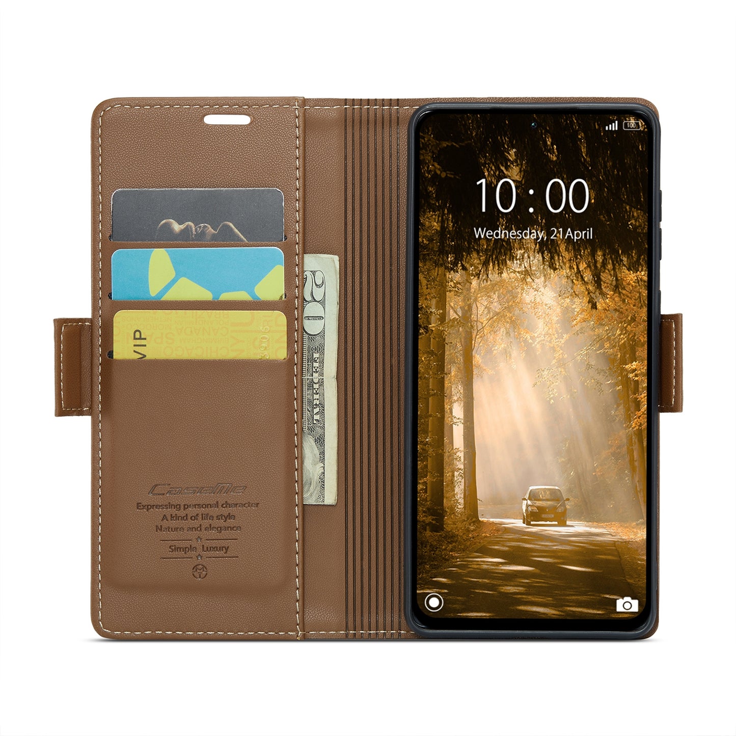 Xiaomi Redmi Note 13 4G Leather Wallet Case - RFID Blocking, Stand Function, Card Slots