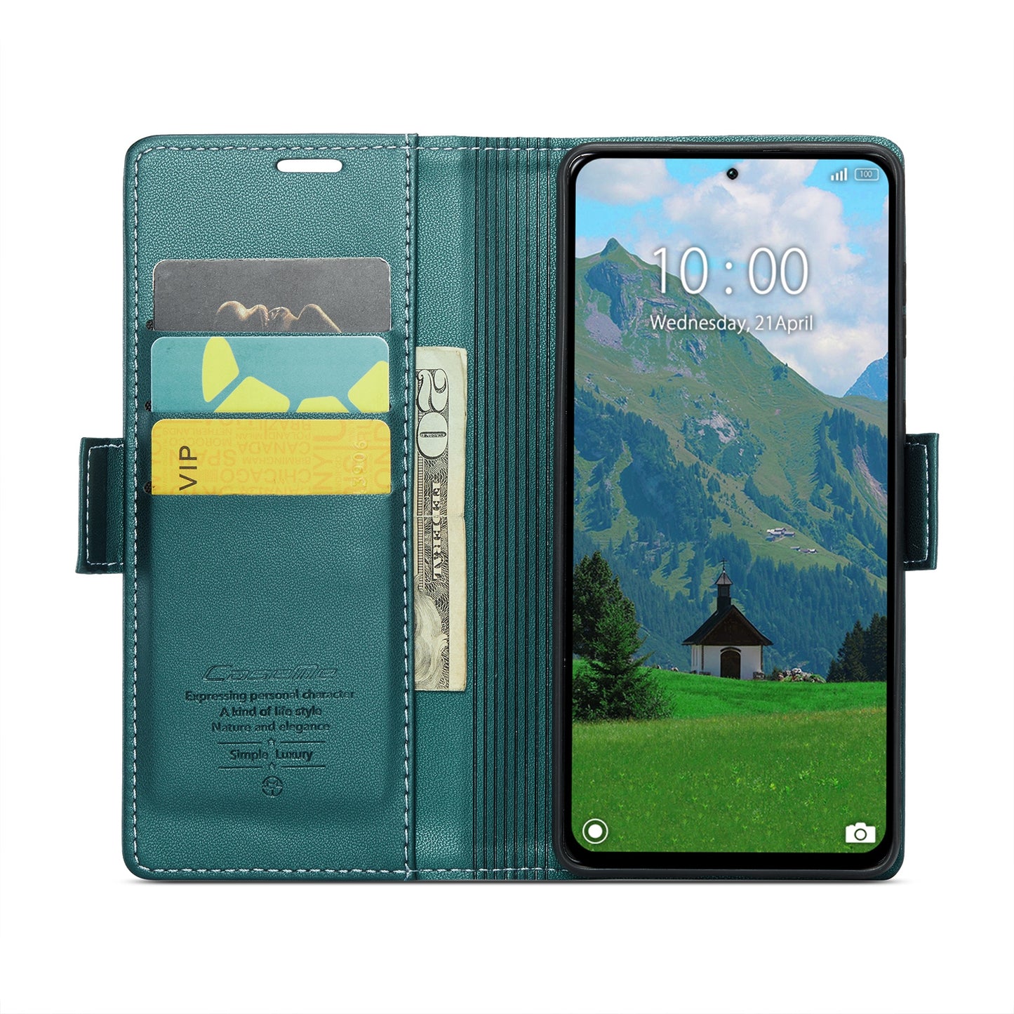 Xiaomi Redmi Note 13 4G Leather Wallet Case - RFID Blocking, Stand Function, Card Slots