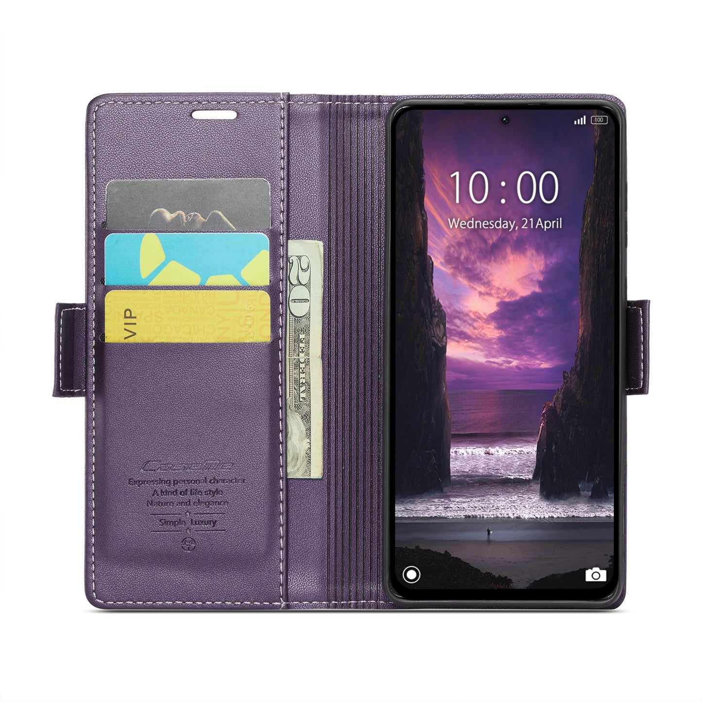 Xiaomi Redmi Note 13 4G Leather Wallet Case - RFID Blocking, Stand Function, Card Slots
