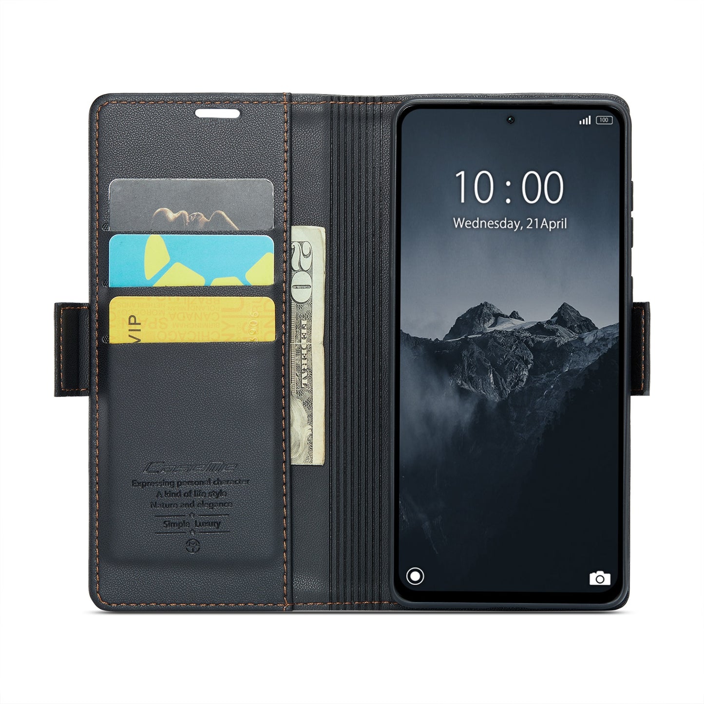 Xiaomi Redmi Note 13 Pro 4G Leather Wallet Case - RFID Blocking, Stand Function, Card Slots