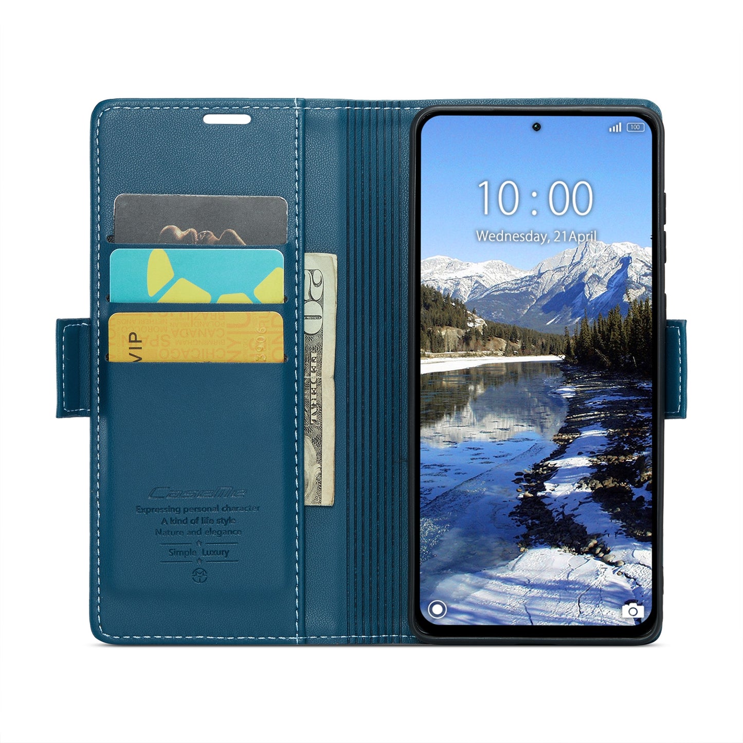 Xiaomi Redmi Note 13 Pro 4G Leather Wallet Case - RFID Blocking, Stand Function, Card Slots