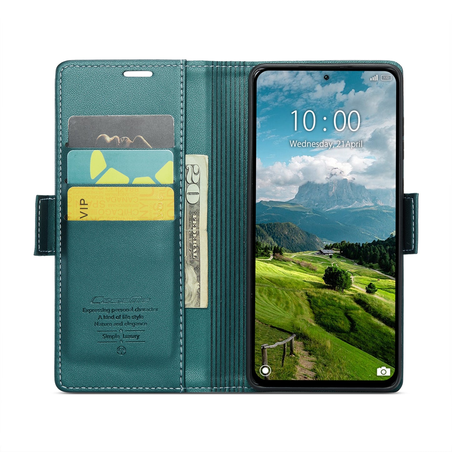 Xiaomi Redmi Note 13 Pro 4G Leather Wallet Case - RFID Blocking, Stand Function, Card Slots
