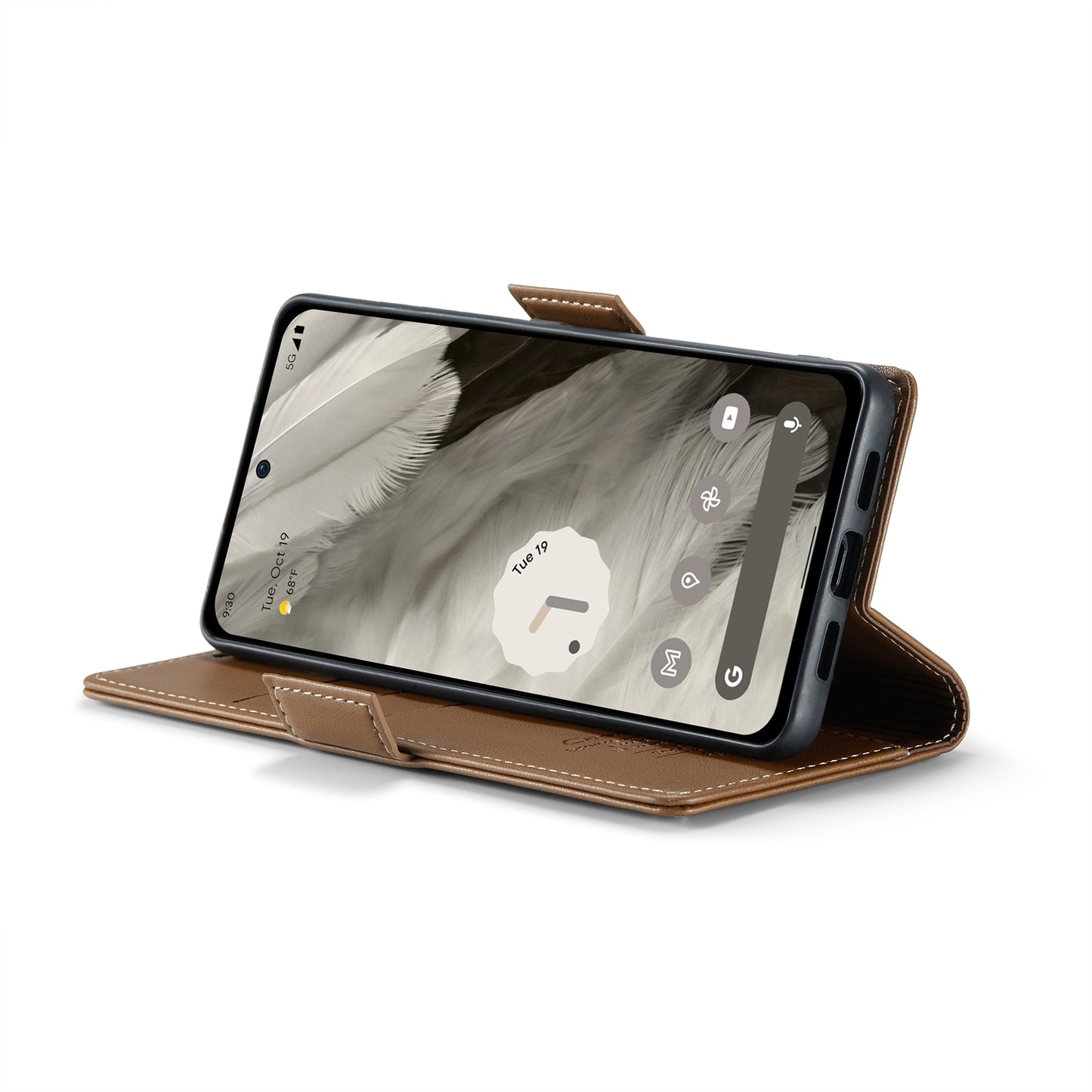 Google Pixel 8 Leather Wallet Case - RFID Blocking, Stand Function, Card Slots