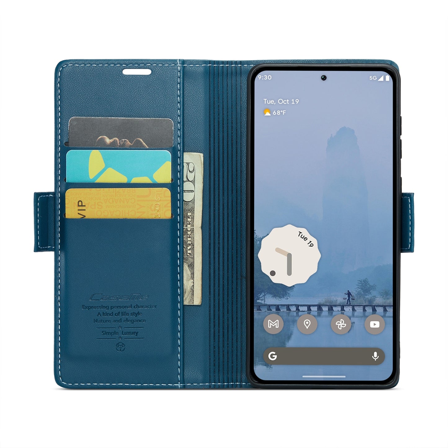 Google Pixel 9 Pro XL Leather Wallet Case - RFID Blocking, Stand Function, Card Slots