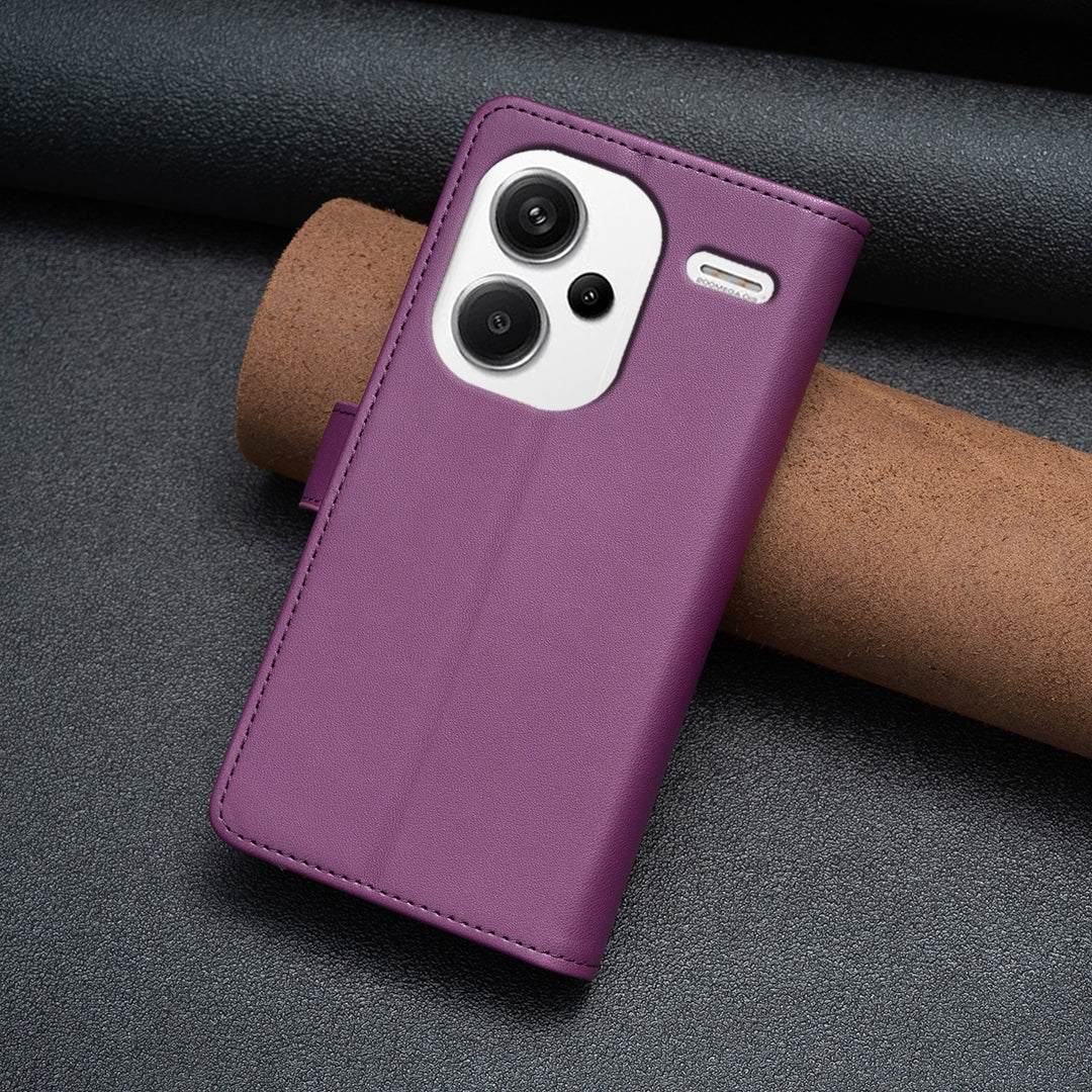 Xiaomi Redmi Note 13 Pro+ 5G Leather Flip Wallet Phone Case with 9 Card Slots, Zipper Compartment, and Adjustable Stand