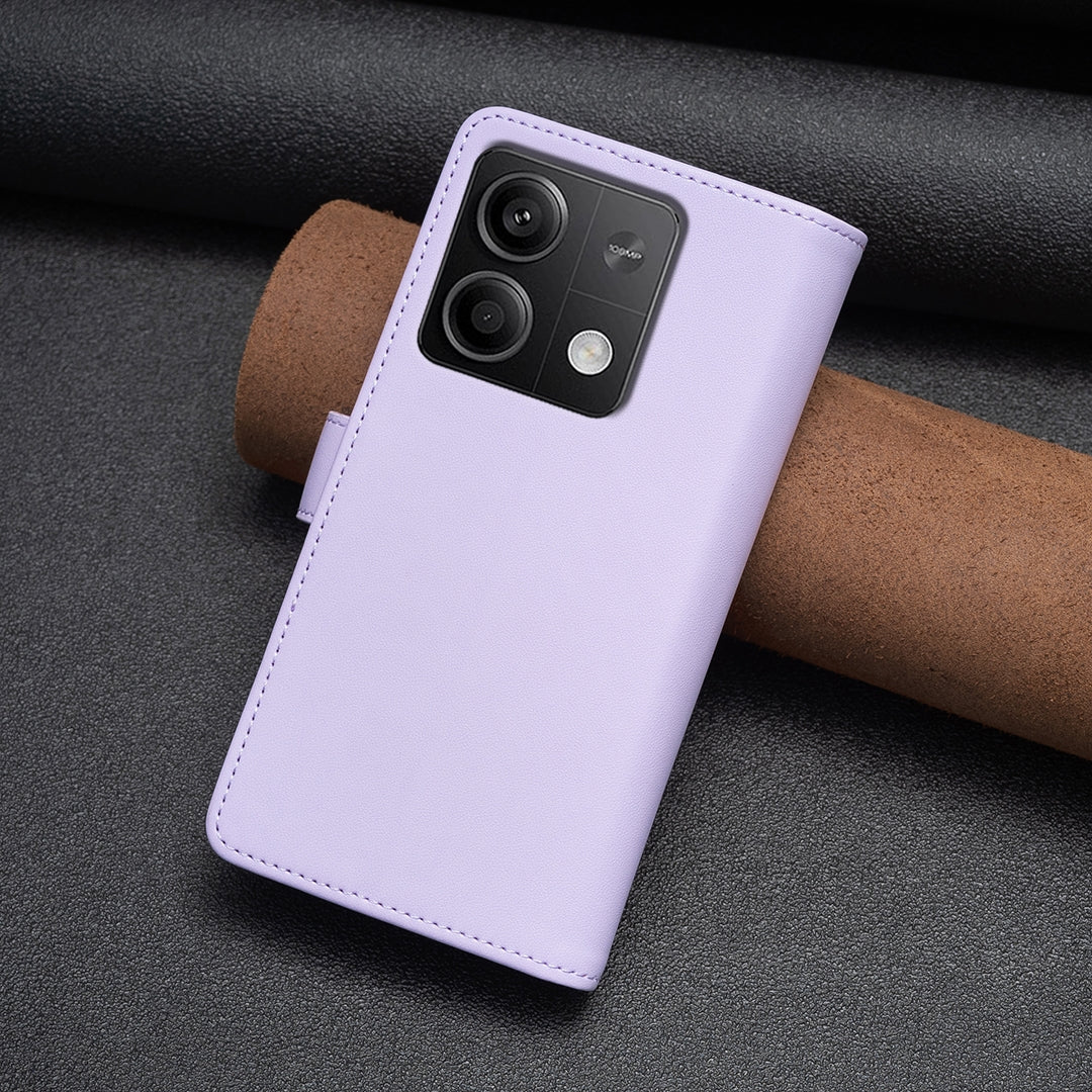 Xiaomi Redmi Note 13 Leather Flip Wallet Phone Case with 9 Card Slots, Zipper Compartment, and Adjustable Stand