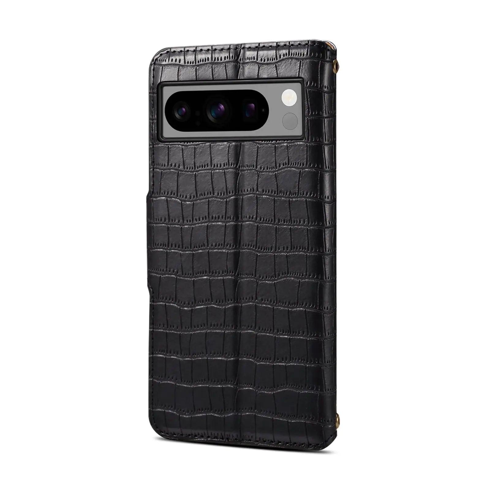Google Pixel 8 Denior Leather Case - Crocodile Texture with Oil Edge, Wallet & Kickstand Features-buycases.co.uk
