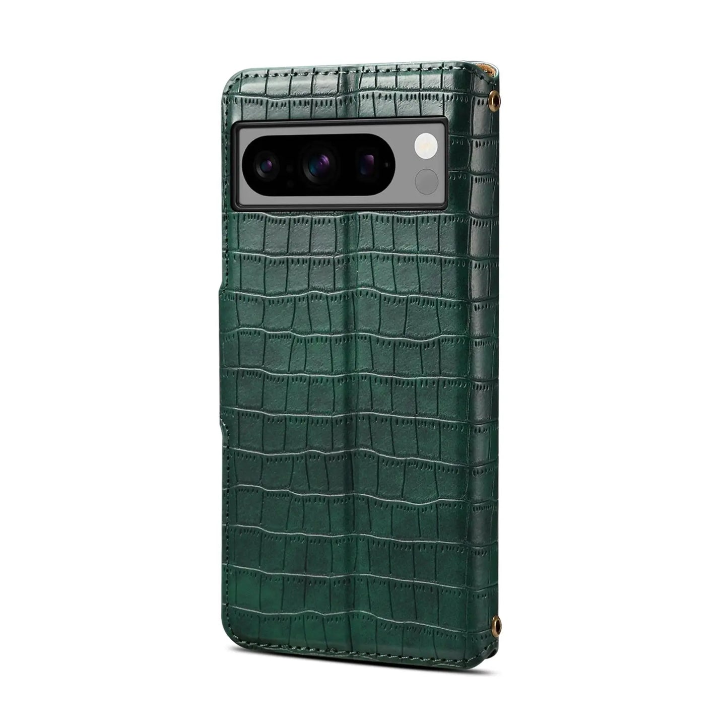 Google Pixel 6 Denior Leather Case - Crocodile Texture with Oil Edge, Wallet & Kickstand Features-buycases.co.uk