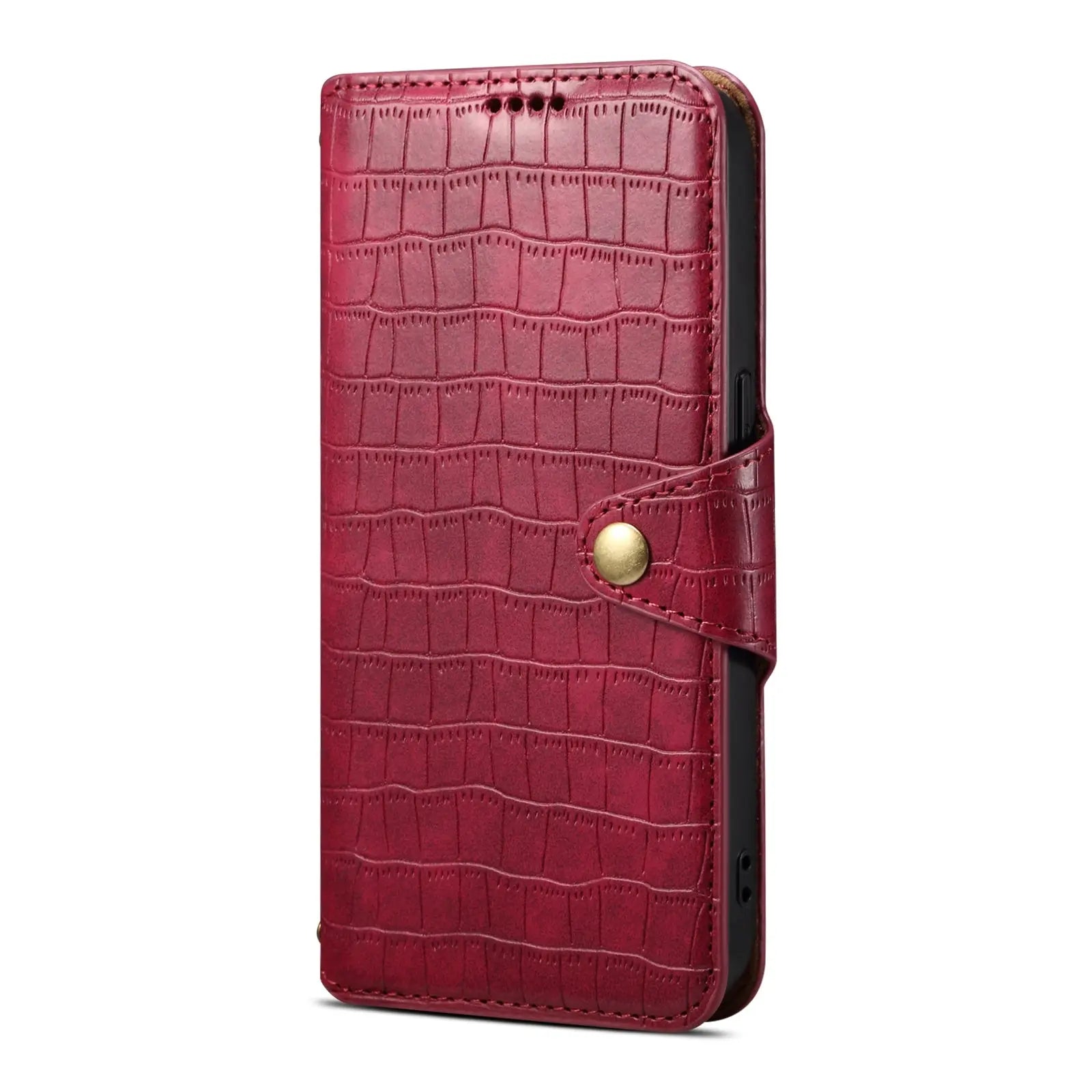 Google Pixel 6 Pro Denior Leather Case - Crocodile Texture with Oil Edge, Wallet & Kickstand Features-buycases.co.uk