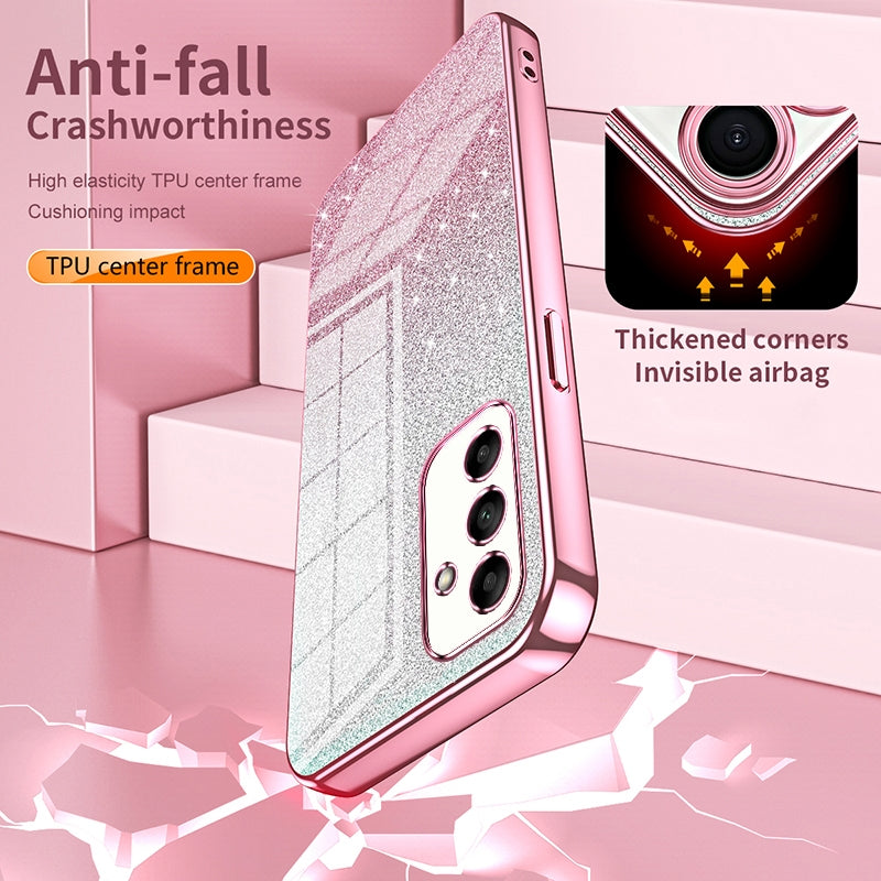 Samsung Galaxy S23 Ultra 5G Luxury Glitter Gradient Powder Electroplated Case with Advanced Protection and Style