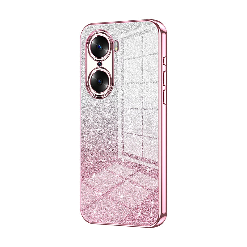 Honor 60 Luxury Glitter Gradient Powder Electroplated Case with Advanced Protection and Style