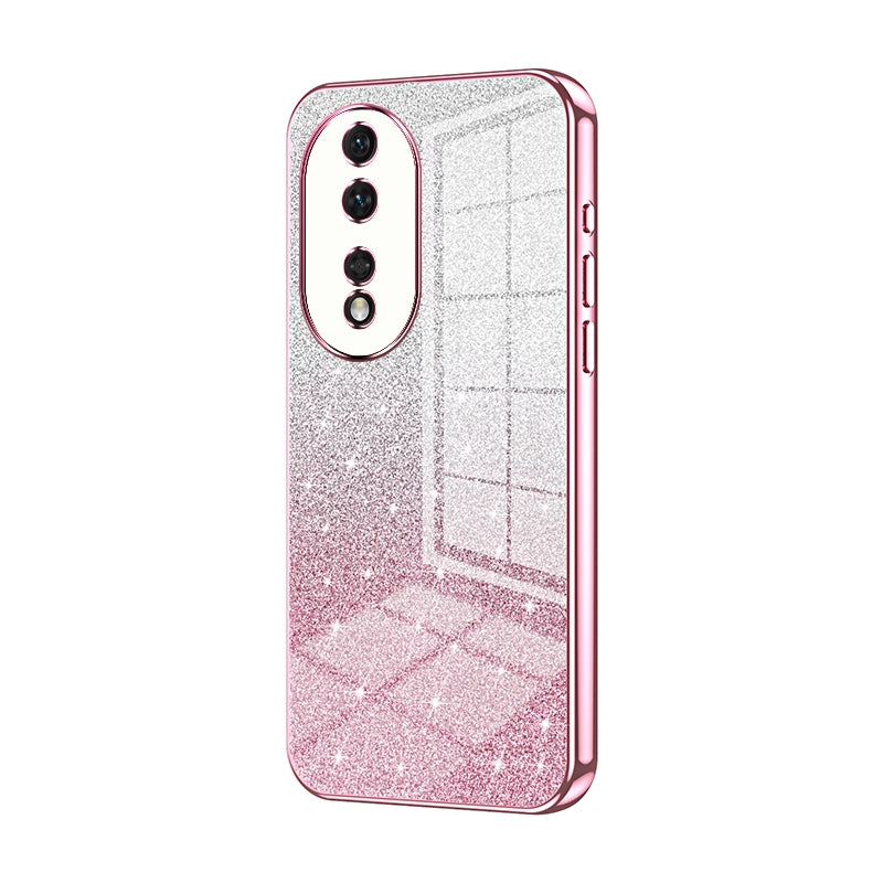 Honor 80 Luxury Glitter Gradient Powder Electroplated Case with Advanced Protection and Style
