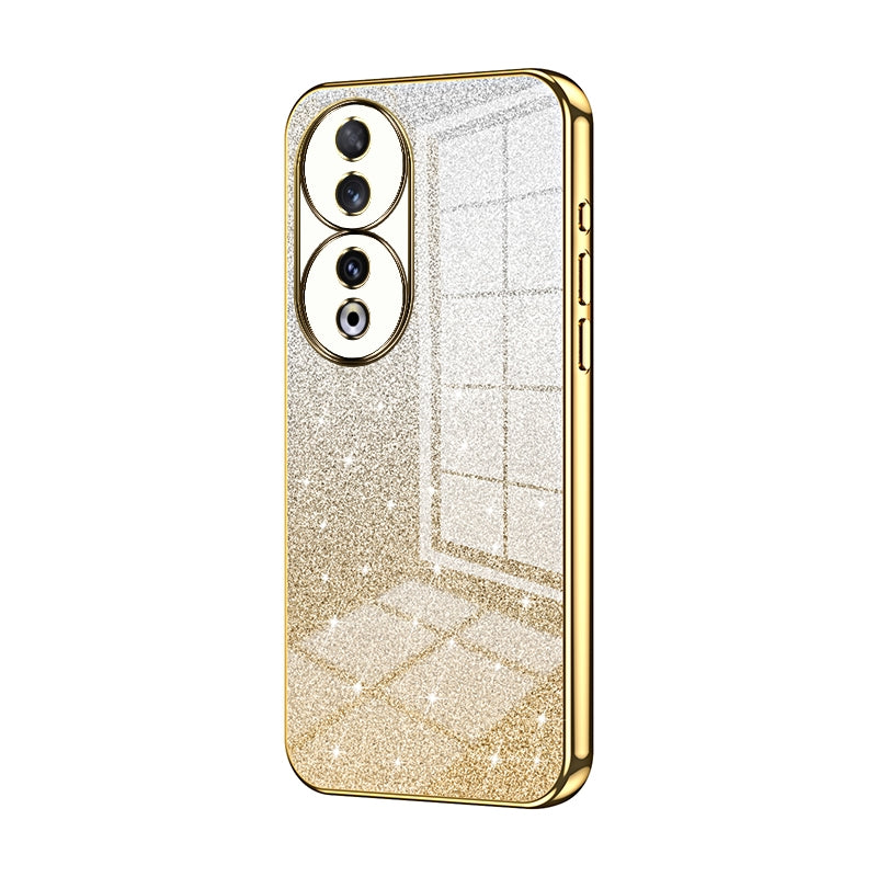 Honor 90 Luxury Glitter Gradient Powder Electroplated Case with Advanced Protection and Style