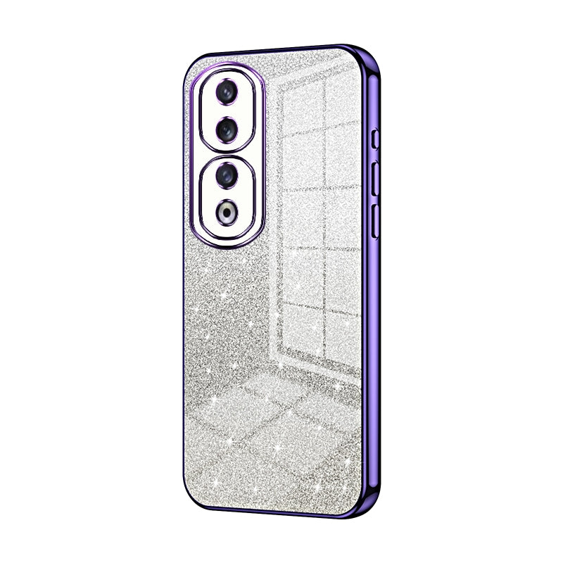 Honor 90 Pro Luxury Glitter Gradient Powder Electroplated Case with Advanced Protection and Style