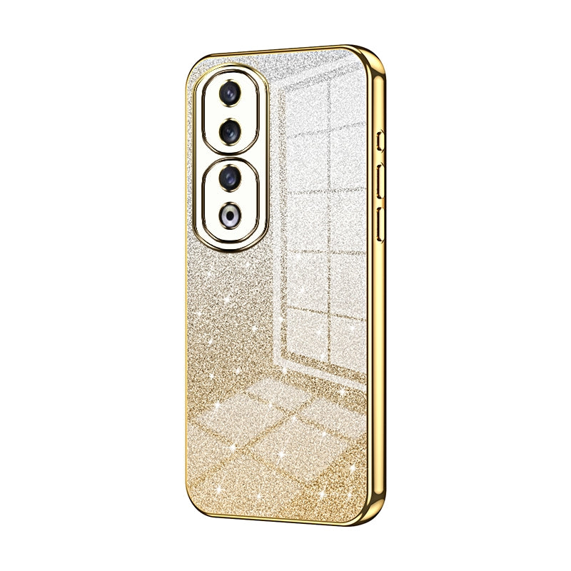 Honor 90 Pro Luxury Glitter Gradient Powder Electroplated Case with Advanced Protection and Style
