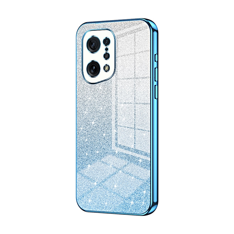 OPPO Find X5 Luxury Glitter Gradient Powder Electroplated Case with Advanced Protection and Style