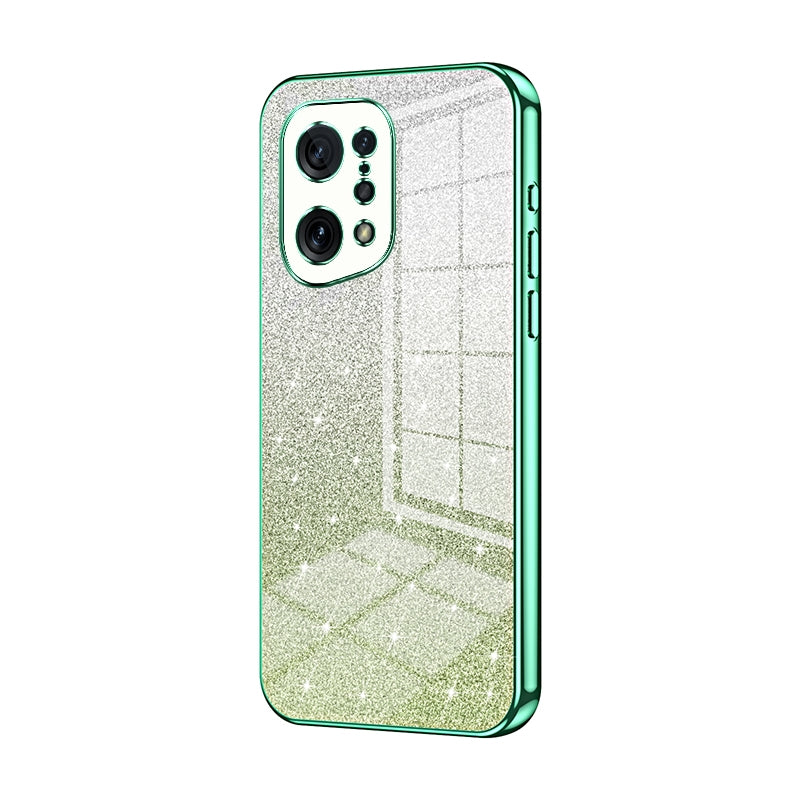 OPPO Find X5 Luxury Glitter Gradient Powder Electroplated Case with Advanced Protection and Style