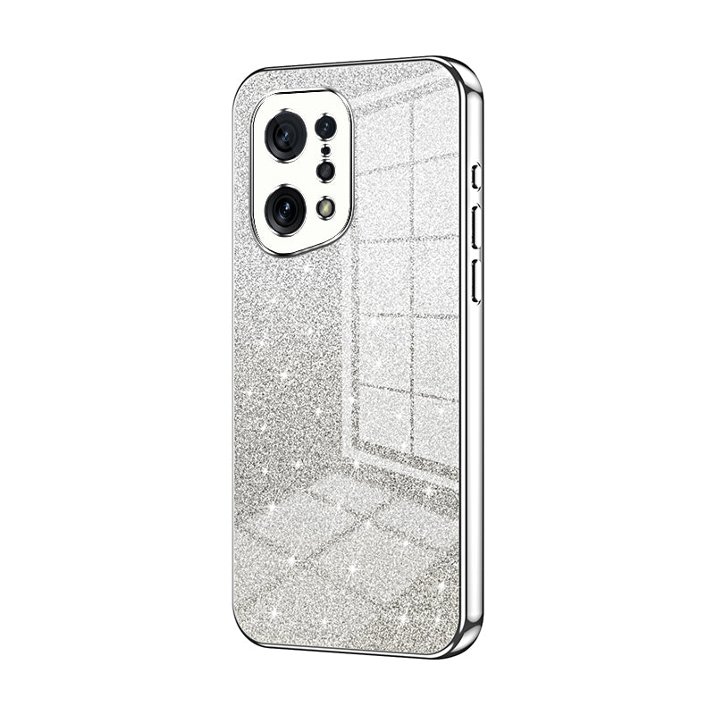 OPPO Find X5 Luxury Glitter Gradient Powder Electroplated Case with Advanced Protection and Style