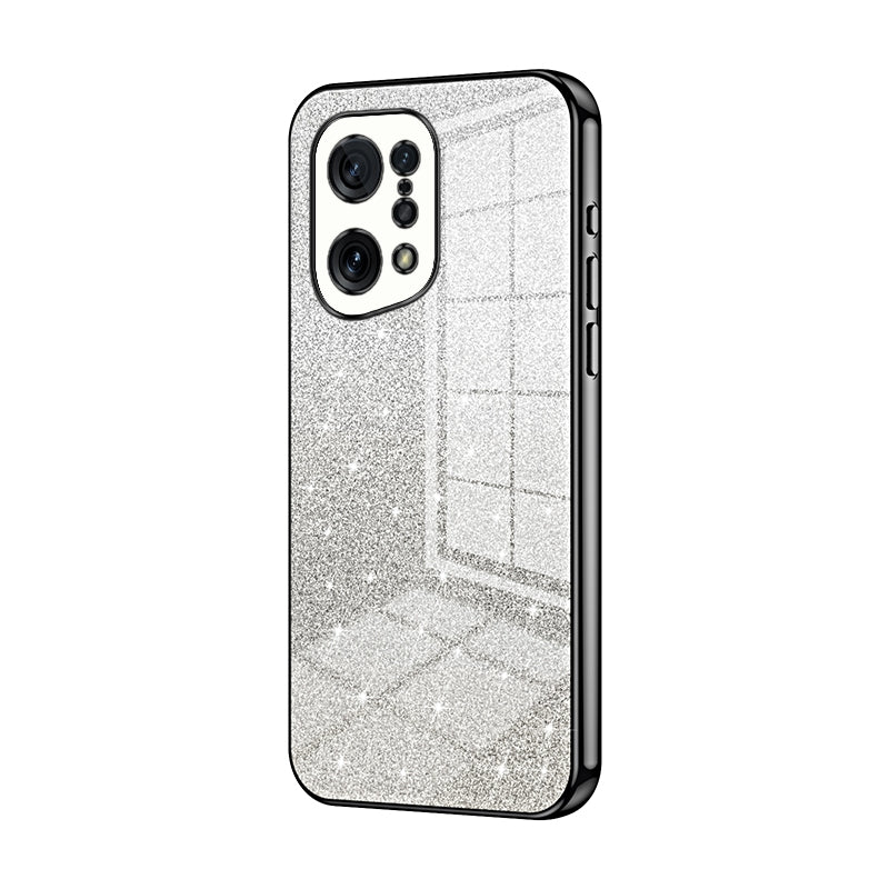 OPPO Find X5 Luxury Glitter Gradient Powder Electroplated Case with Advanced Protection and Style