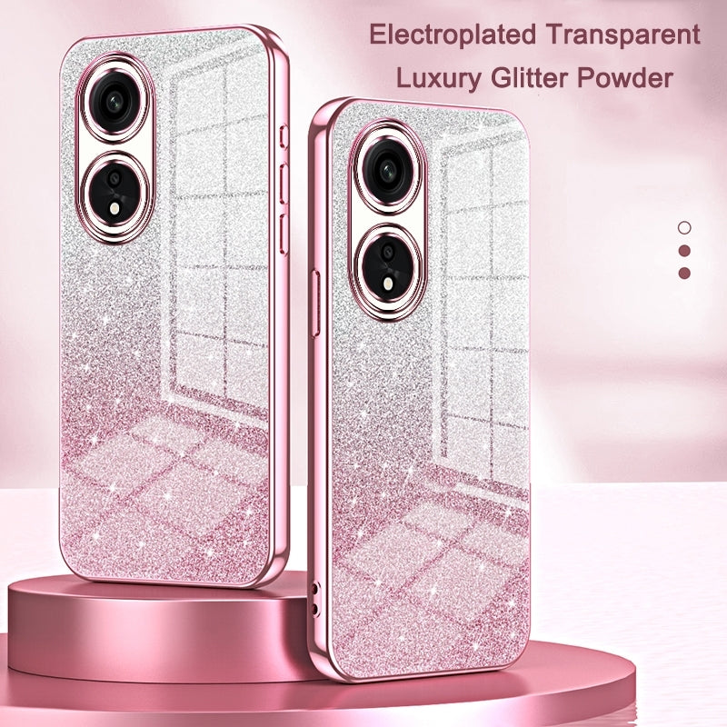 OPPO Find X5 Luxury Glitter Gradient Powder Electroplated Case with Advanced Protection and Style