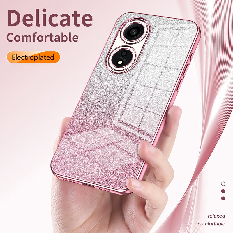 OPPO Find X5 Luxury Glitter Gradient Powder Electroplated Case with Advanced Protection and Style
