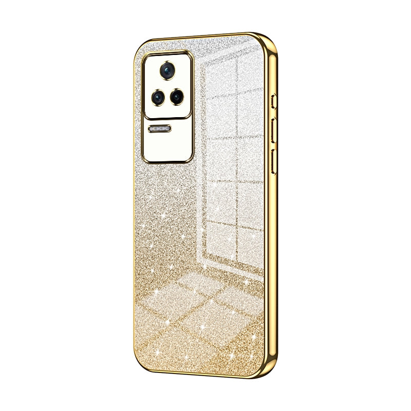 Xiaomi Redmi Poco F4 Luxury Glitter Gradient Powder Electroplated Case with Advanced Protection and Style