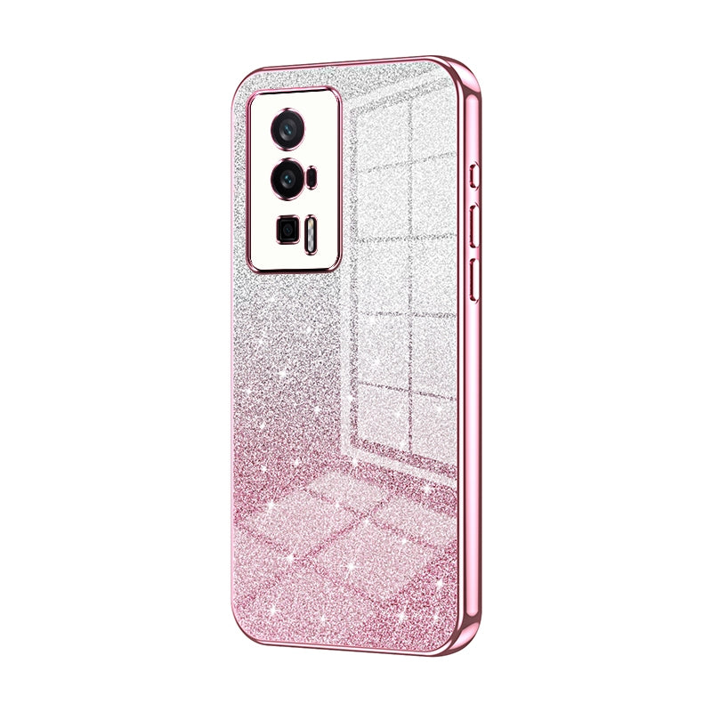 Xiaomi Redmi K60 Luxury Glitter Gradient Powder Electroplated Case with Advanced Protection and Style