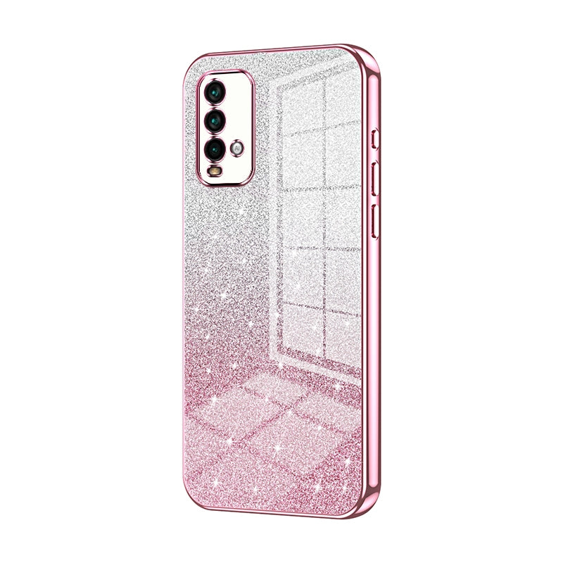 Xiaomi Redmi Note 9 4G Luxury Glitter Gradient Powder Electroplated Case with Advanced Protection and Style