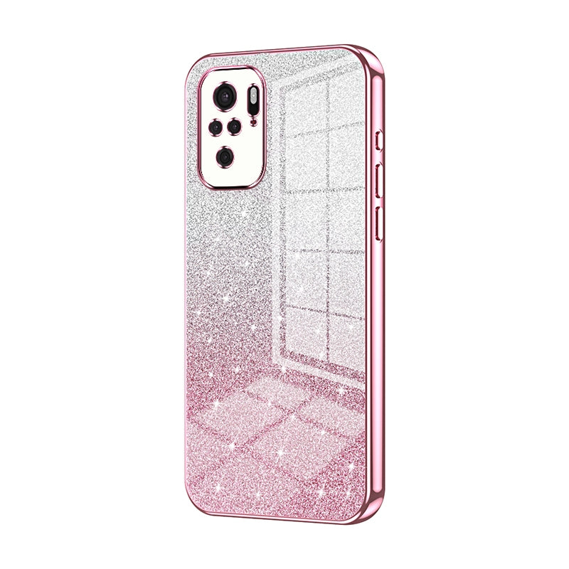 Xiaomi Redmi Note 10S Luxury Glitter Gradient Powder Electroplated Case with Advanced Protection and Style