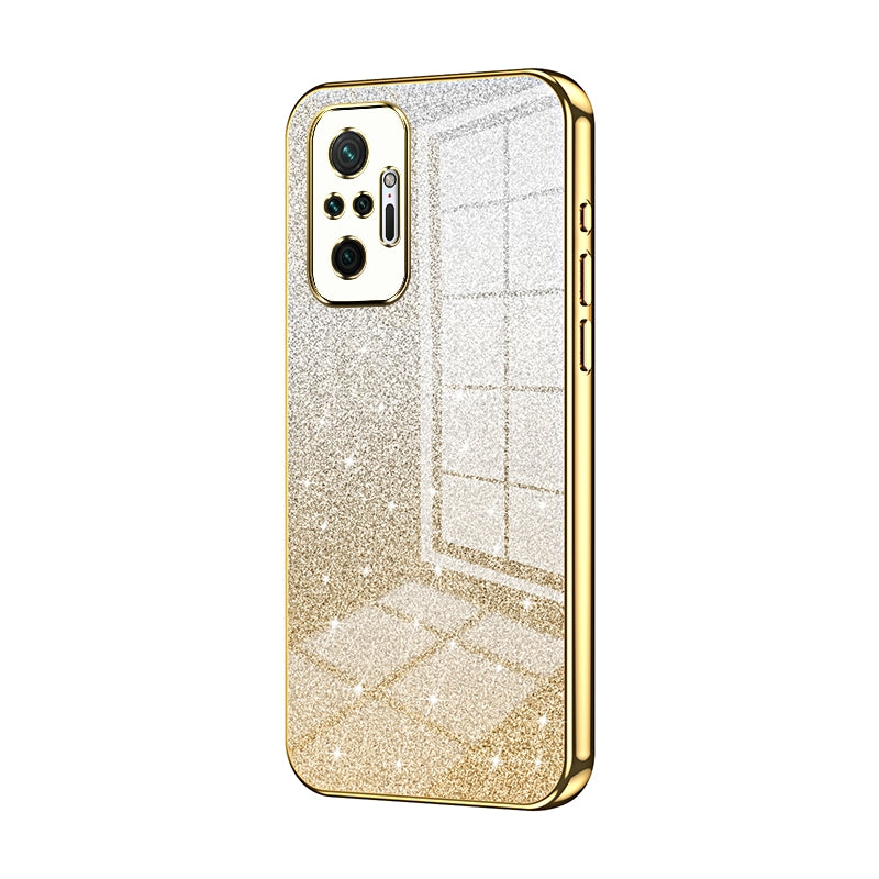Xiaomi Redmi 10 Pro Max Luxury Glitter Gradient Powder Electroplated Case with Advanced Protection and Style