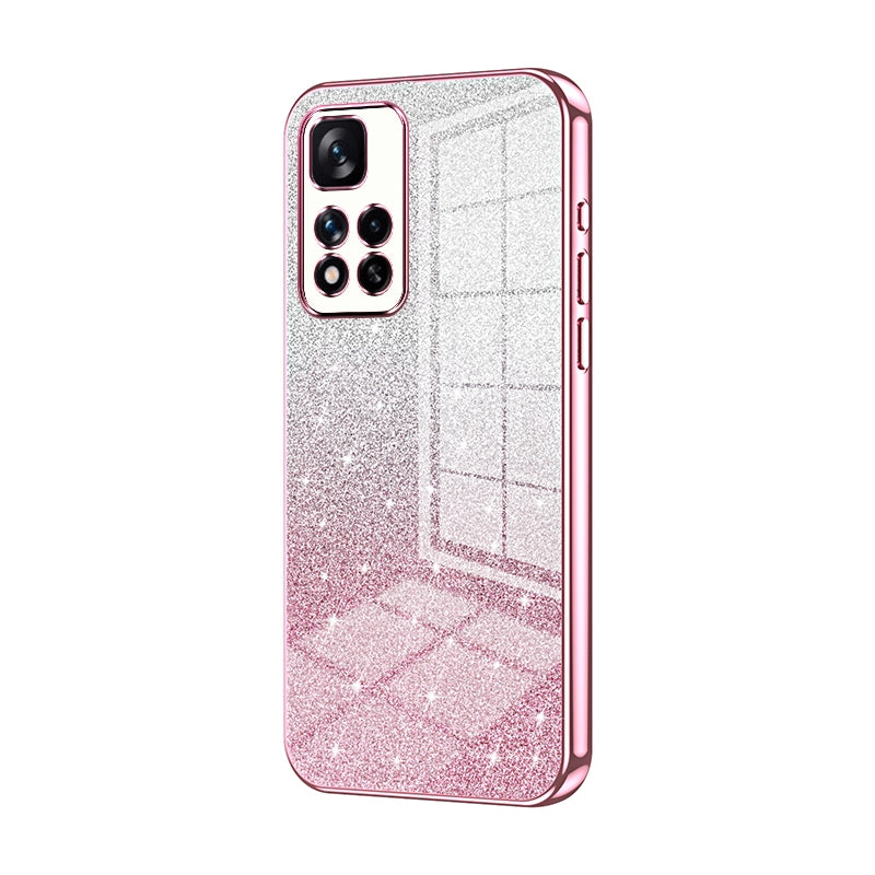 Xiaomi Redmi Note 11 Pro+ 5G Luxury Glitter Gradient Powder Electroplated Case with Advanced Protection and Style