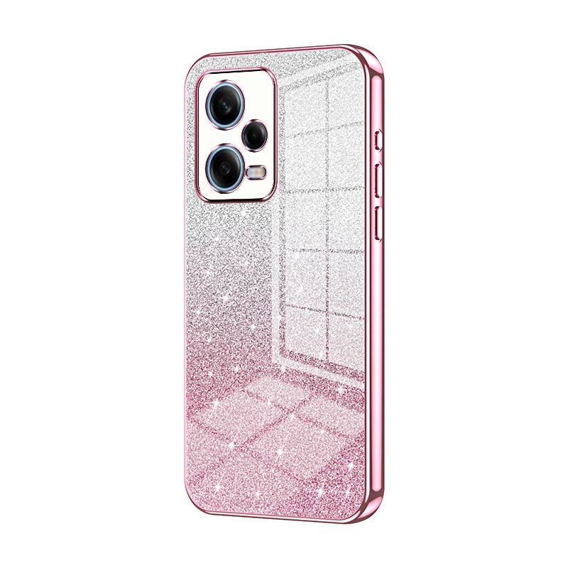 Xiaomi Redmi Note 12 Pro 5G Luxury Glitter Gradient Powder Electroplated Case with Advanced Protection and Style