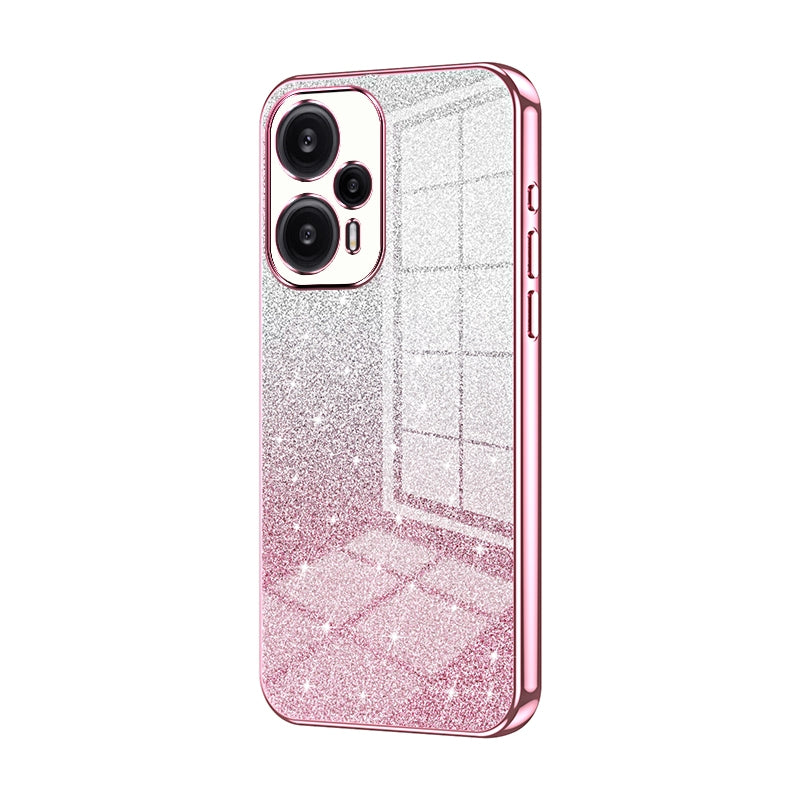 Xiaomi Redmi Note 12 Turbo/Poco F5 Luxury Glitter Gradient Powder Electroplated Case with Advanced Protection and Style