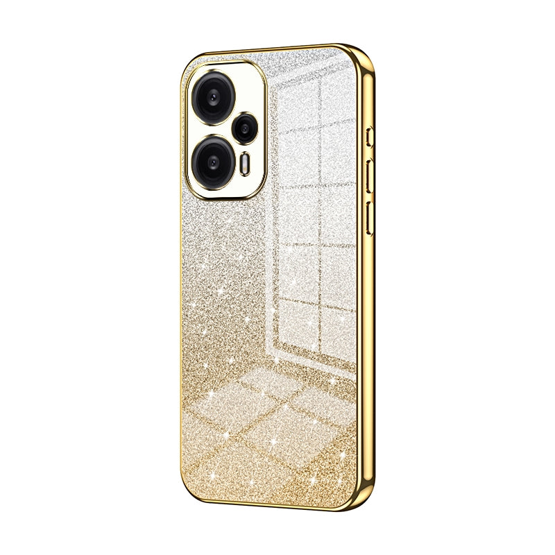 Xiaomi Redmi Note 12 Turbo/Poco F5 Luxury Glitter Gradient Powder Electroplated Case with Advanced Protection and Style