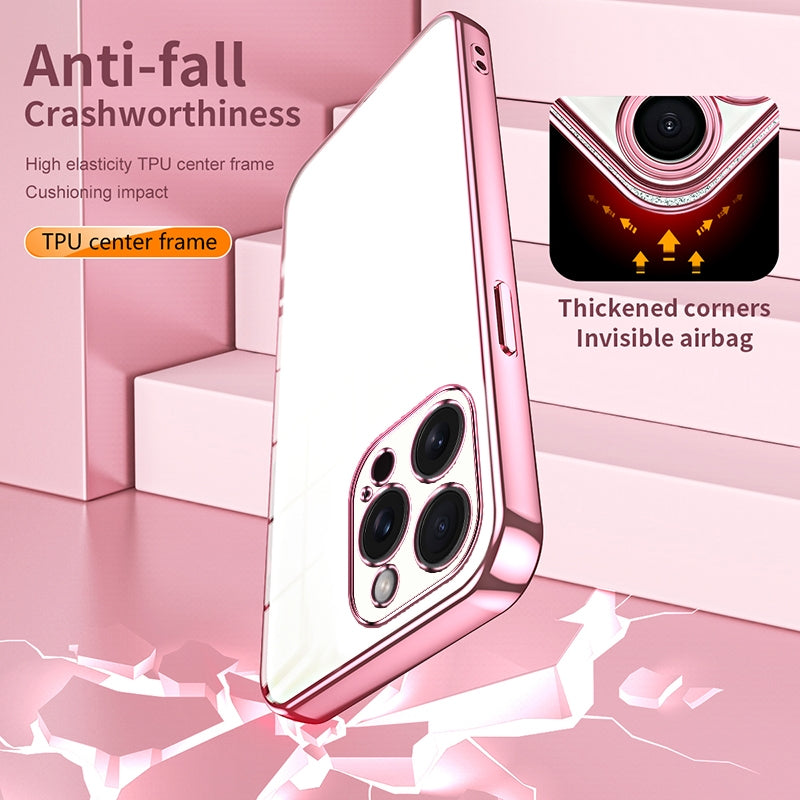 iPhone 15 Pro Max Case - Transparent Plating & Precision Hole Design for Luxury and Protection-buycases.co.uk