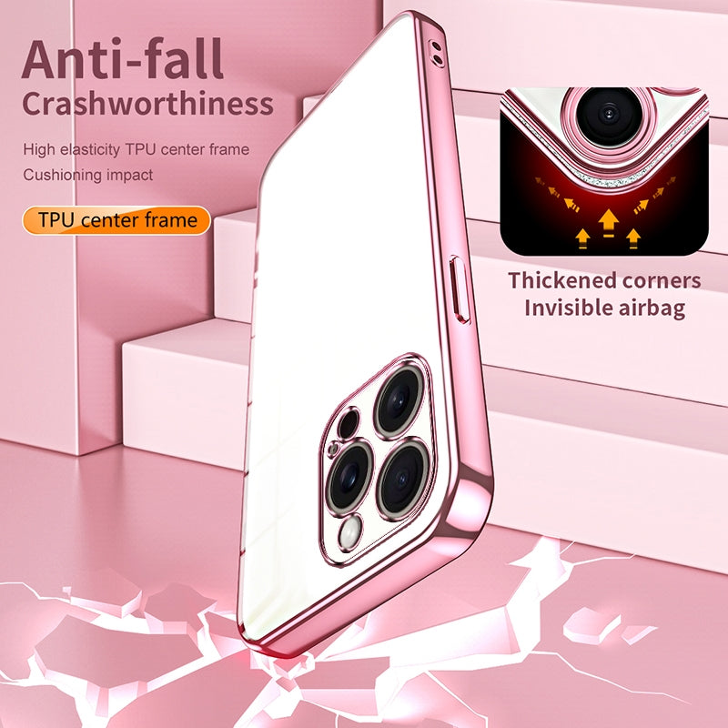 iPhone 16 Pro Max Case - Transparent Plating & Precision Hole Design for Luxury and Protection-buycases.co.uk