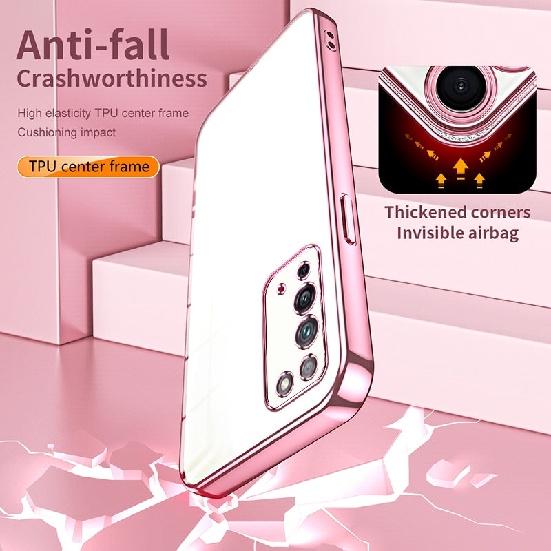 Honor X10 Case - Transparent Plating & Precision Hole Design for Luxury and Protection-buycases.co.uk