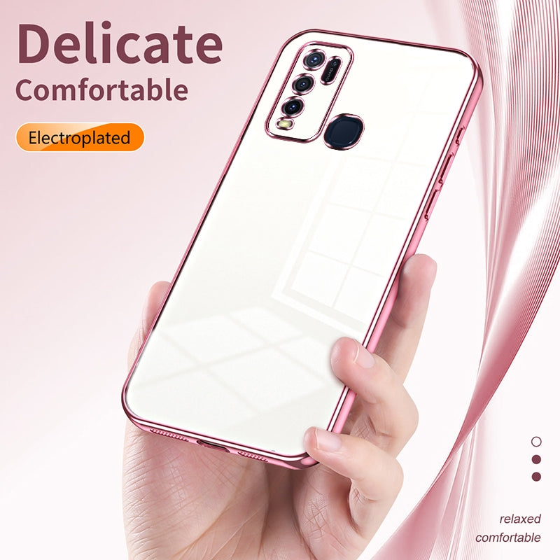 vivo Y50 Case - Transparent Plating & Precision Hole Design for Luxury and Protection-buycases.co.uk