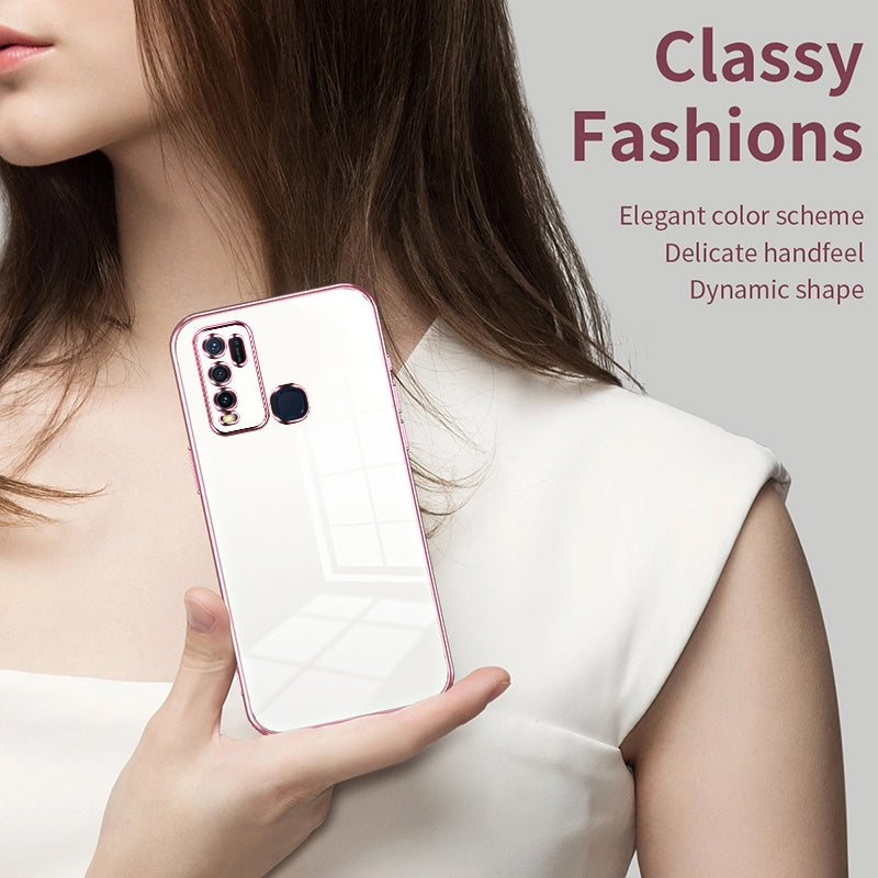 vivo Y50 Case - Transparent Plating & Precision Hole Design for Luxury and Protection-buycases.co.uk