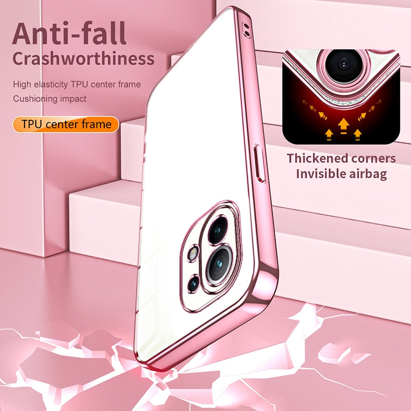 Xiaomi Mi 11 Case - Transparent Plating & Precision Hole Design for Luxury and Protection-buycases.co.uk