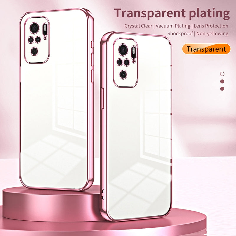 Xiaomi Redmi Note 10S Case - Transparent Plating & Precision Hole Design for Luxury and Protection-buycases.co.uk