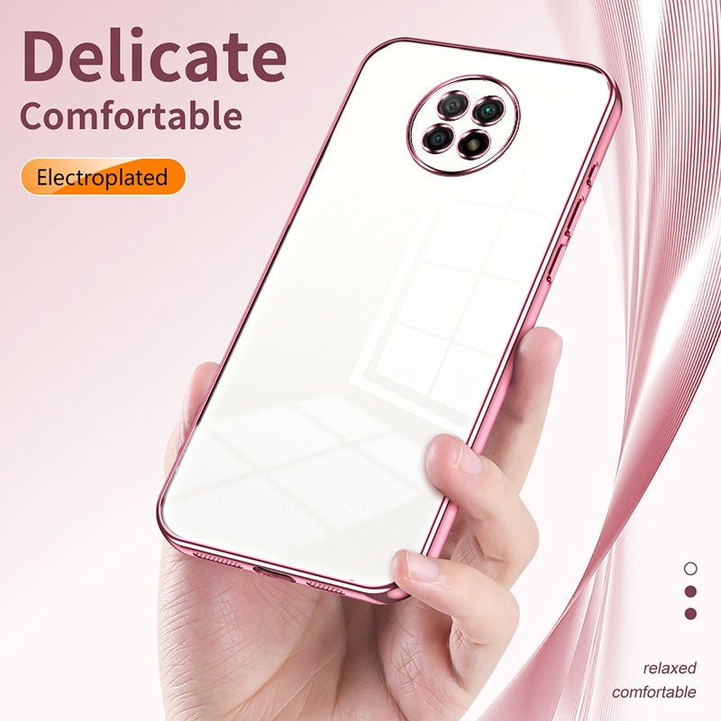 Xiaomi Redmi Note 9 5G Case - Transparent Plating & Precision Hole Design for Luxury and Protection-buycases.co.uk