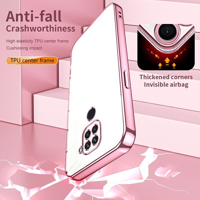 Xiaomi Redmi Note 10X 4G Case - Transparent Plating & Precision Hole Design for Luxury and Protection-buycases.co.uk