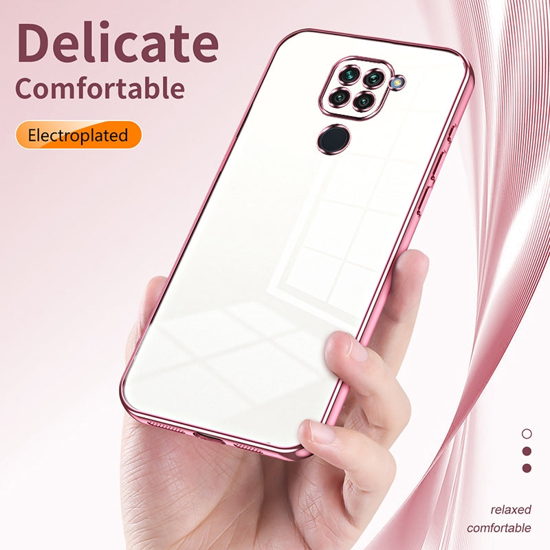 Xiaomi Redmi Note 9 Case - Transparent Plating & Precision Hole Design for Luxury and Protection-buycases.co.uk