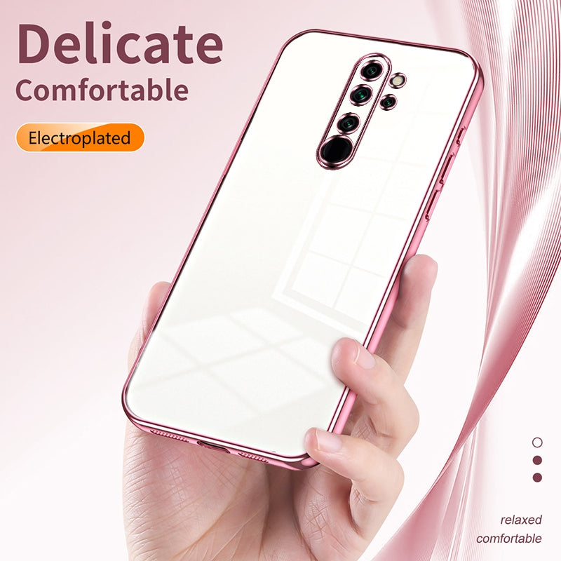 Xiaomi Redmi Note 8 Pro Case - Transparent Plating & Precision Hole Design for Luxury and Protection-buycases.co.uk