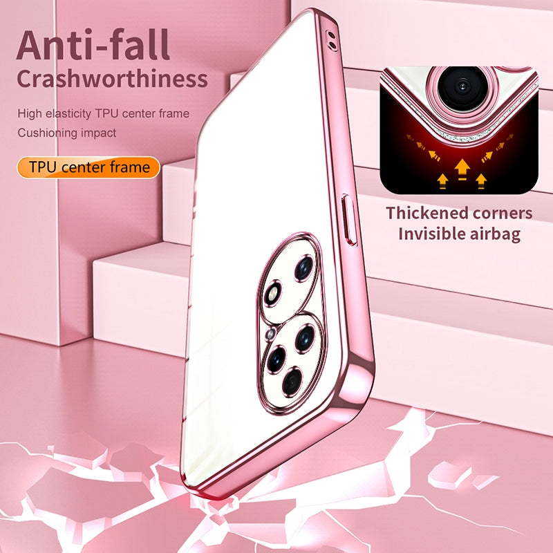 Huawei P50 Case - Transparent Plating & Precision Hole Design for Luxury and Protection-buycases.co.uk