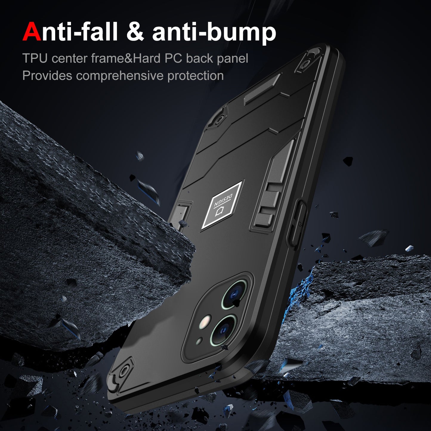 iPhone 11 Shockproof Case - Durable TPU+PC Material, Lightweight, Anti-Fall and Anti-Bump Design, Fashionable Phone Protection-buycases.co.uk