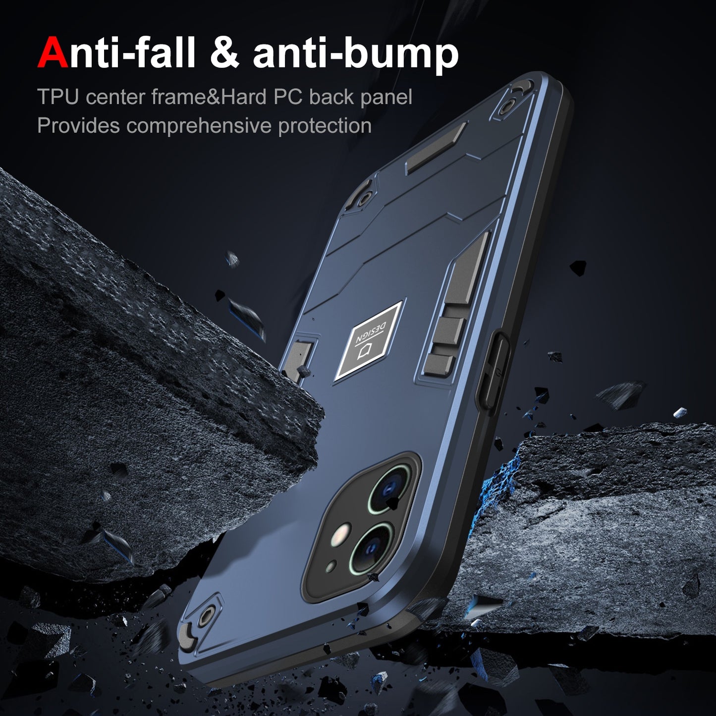 iPhone 11 Shockproof Case - Durable TPU+PC Material, Lightweight, Anti-Fall and Anti-Bump Design, Fashionable Phone Protection-buycases.co.uk
