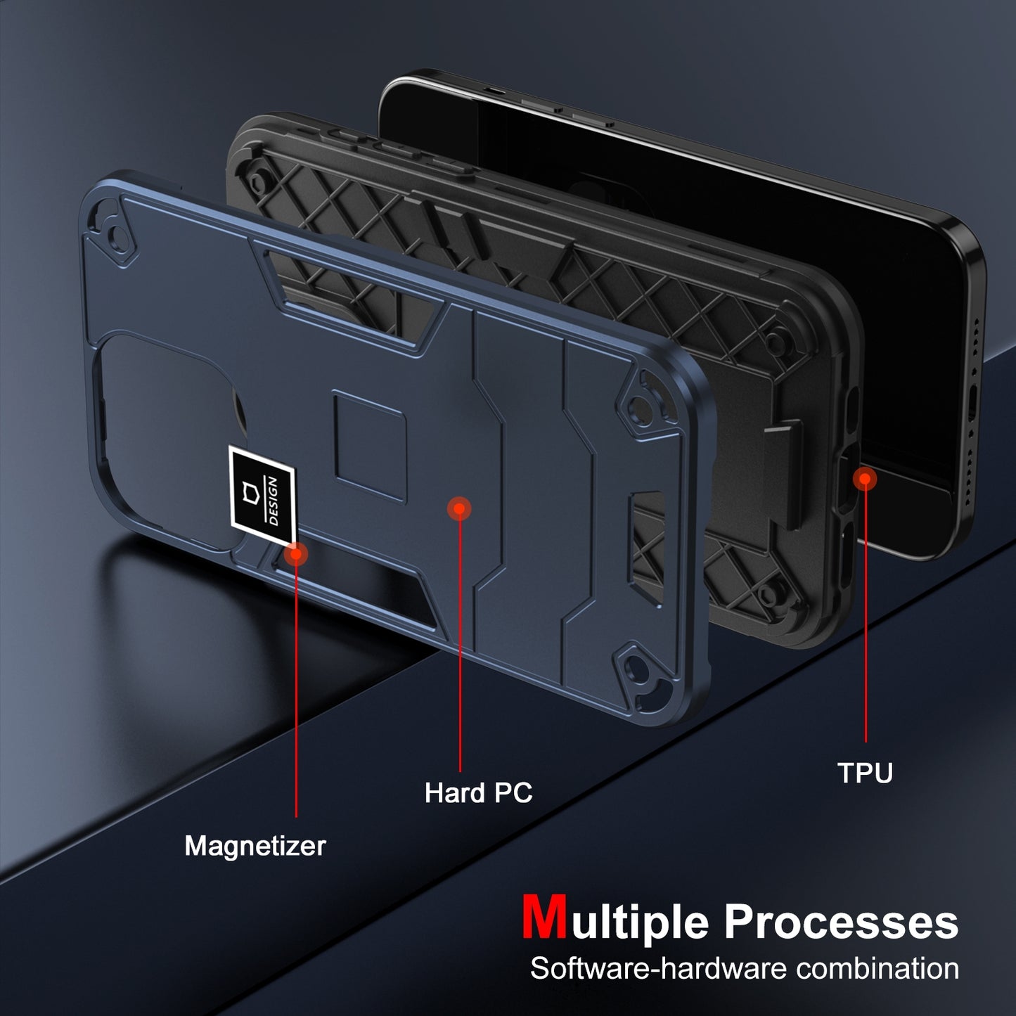 iPhone 11 Shockproof Case - Durable TPU+PC Material, Lightweight, Anti-Fall and Anti-Bump Design, Fashionable Phone Protection-buycases.co.uk